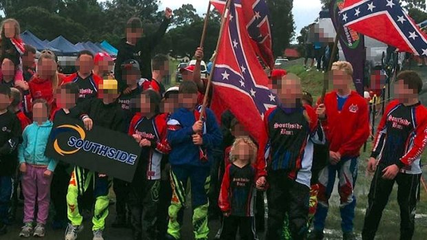 Southside BMX Club featured the Confederate flag on their apparel.