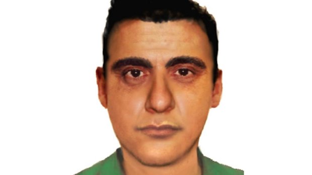A computer-generated image of the man police wish to speak to over a masturbating incident on Beaumaris beach.