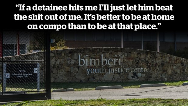 Workers from the Bimberi youth detention centre have described adverse working conditions at the site.