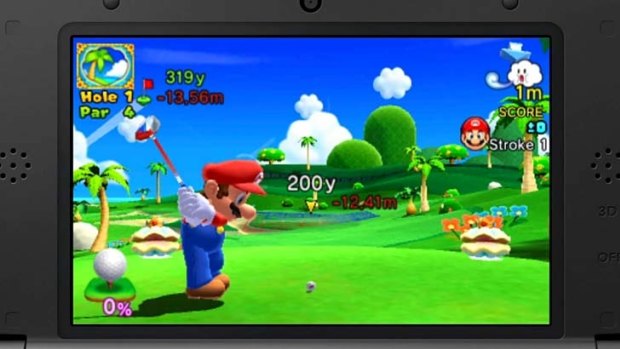 Mario hits the links (not that Link, this is purely a Mushroom Kingdom game).
