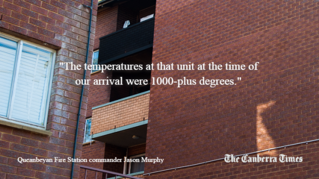 The unit towers in Queanbeyan where a one-year-old girl died.