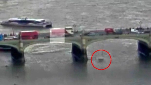 CCTV camera captured the moment Andreea Cristea fell into the Thames.