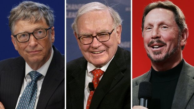 Bill Gates, Warren Buffett and Larry Ellison are among the 62 people who own the same as half the world.