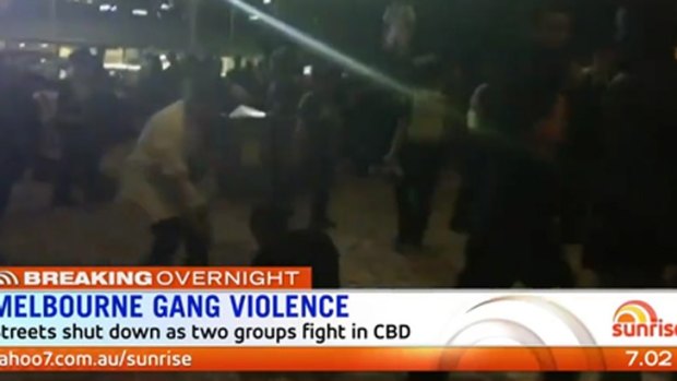 Gangs brawled in Melbourne's CBD marring Moomba celebrations.