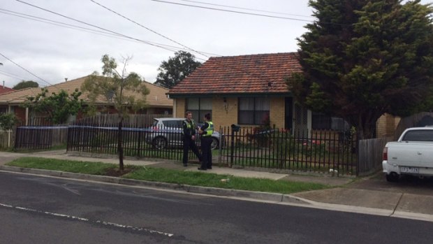 Police outside the home in Graham St, Broadmeadows