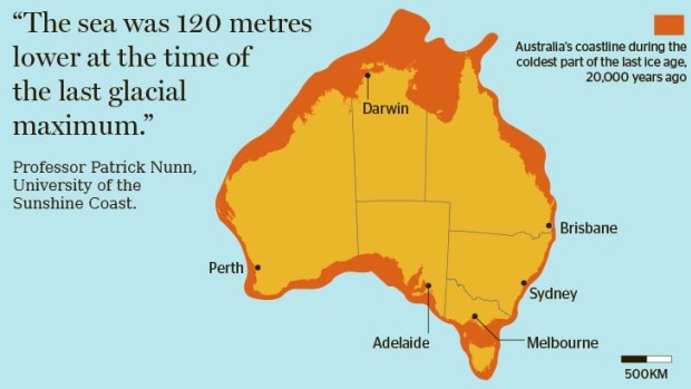 The sea level around Australia was much lower during the last ice age. <i>Graphic: Monique Westermann</i>