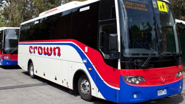 A Crown Coaches bus.