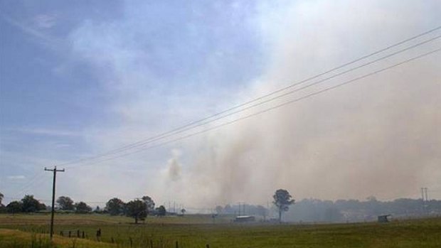Numerous fires broke out around Cessnock on Thursday, including this one at Buchanan.