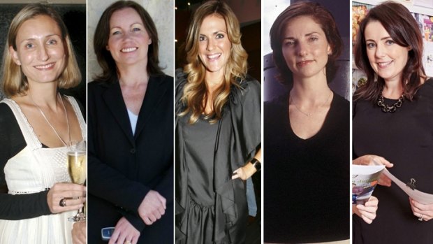 In the mix: Lisa Green, Louisa Hatfield, Bronwyn McCahon, Nicky Briger, Fiona Connolly.