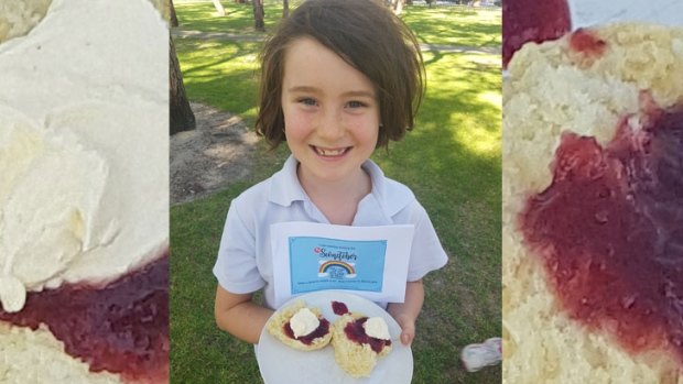 Charlie came up with the idea of baking scones to raise money for Pia's Place.