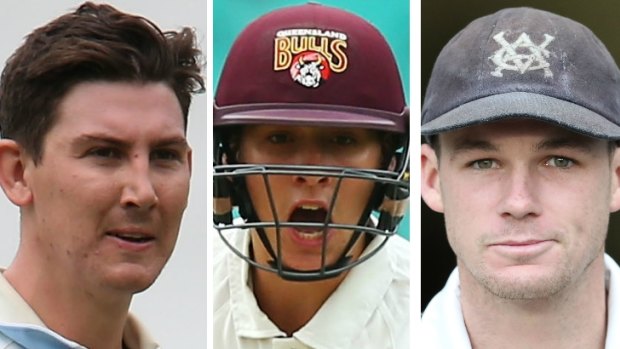 Debutants: Nic Maddinson, Matt Renshaw and Peter Handscomb will be the latest players to wear the baggy green.