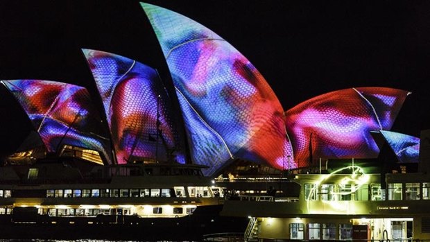 The brights lights of Vivid 2017 on the Sydney Opera House