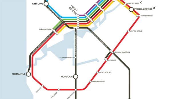 The original Metronet layout drawn up by WA Labor was the topic of much debate about costings.