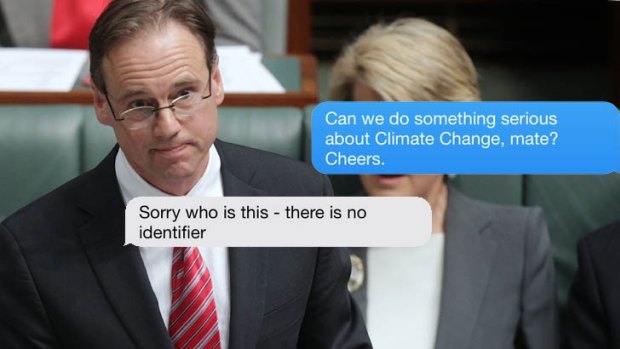 Greg Hunt reportedly sent this message to someone messaging him.