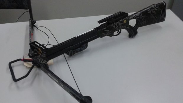 A crossbow was among items allegedly seized by police after a ute was stopped in Martin on Tuesday followed by a search of a nearby home. File image.