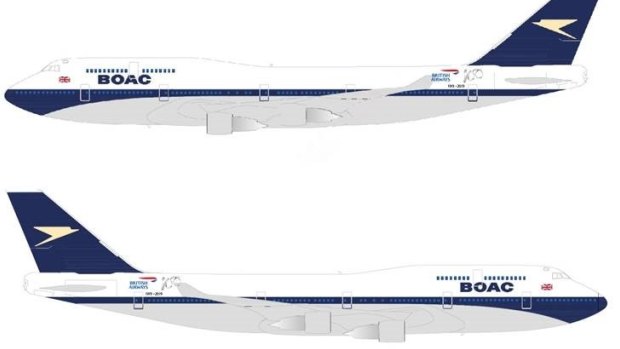 The design for the plane's livery.