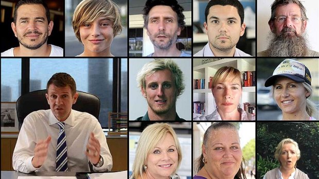 "We all understand the need for justice, but not like this," says Premier Mike Baird (bottom left). 