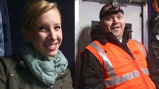 Shot dead ... Journalists Alison Parker and Adam Ward had worked together regularly, posting photos on the job to Twitter.