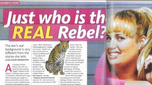 An excerpt from the Woman's Day article about Rebel Wilson.
