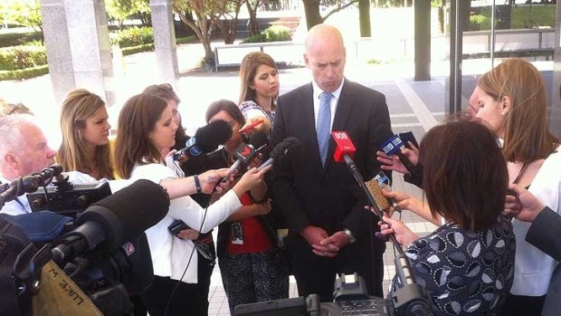 West Australian minister Dean Nalder faced reporters shortly after the announcement.