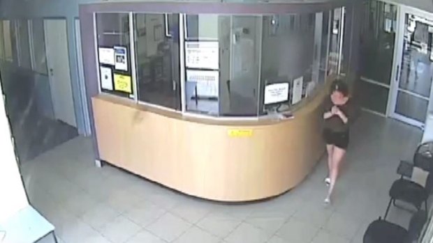An image from CCTV footage showing Rani Featherston the day before she was killed.
