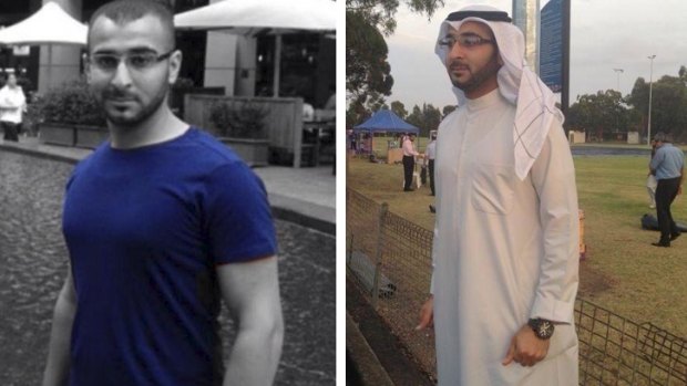 Two faces of terrorist suspect Mohammad Kiad. 