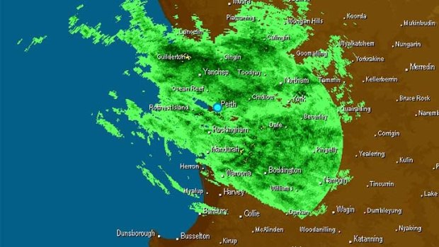 The remnants of Cyclone Joyce is pushing wet weather over Perth.