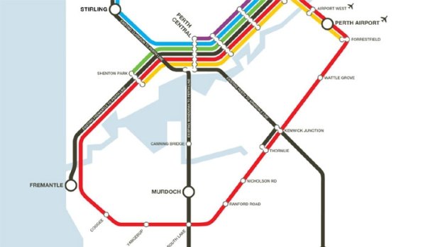 The original Metronet layout drawn up by WA Labor was the topic of much debate about costings.