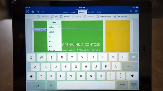 New direction: Microsoft Office for iPad.