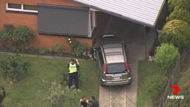 The couple's Nissan X-Trail crashed into a house, after hitting the man.