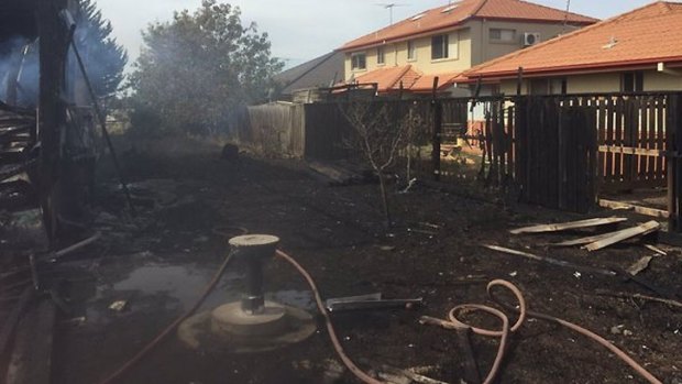 The fire also damaged the back fences of surrounding houses.