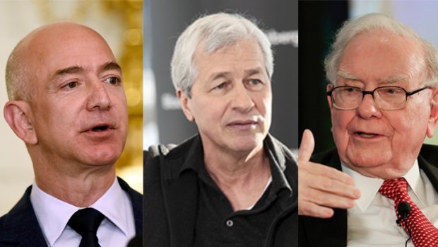 Amazon chief executive Jeff Bezos, JP Morgan Chase chief executive Jamie Dimon and Berkshire Hathaway director Warren Buffett are teaming up to create a healthcare company.