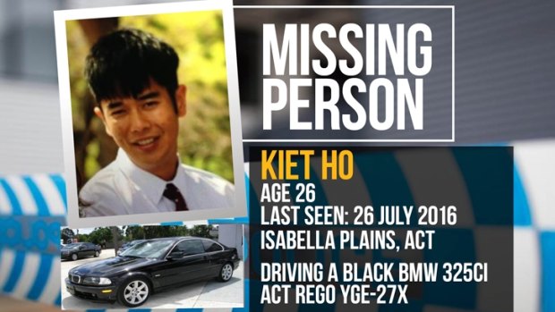 Canberra man Kiet Ho was found early Thursday morning after being missing since Tuesday night.