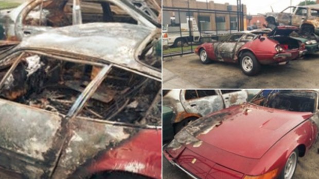 The 1972 Ferrari Daytona, worth $2.5 million, was found burnt out in Langwarrin on Saturday.