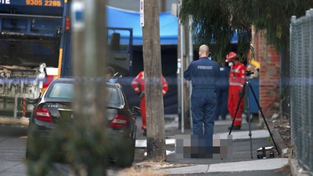 Police and SES volunteers at the scene.