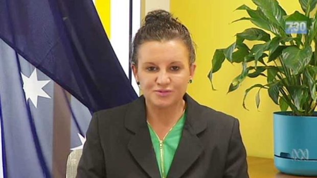 Jacqui Lambie on the ABC's <i>7.30</i>.