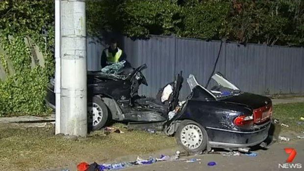 The scene of the Mount Evelyn crash.