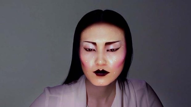 Virtual makeup - and no, those aren't the model's eyes.