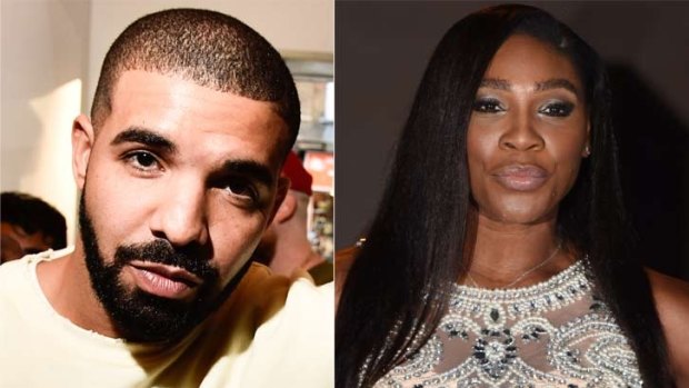 Bad luck charm: Drake and Serena Williams.