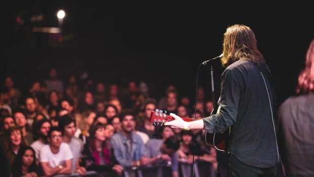 Father John Misty at the Disconnect Festival in December.