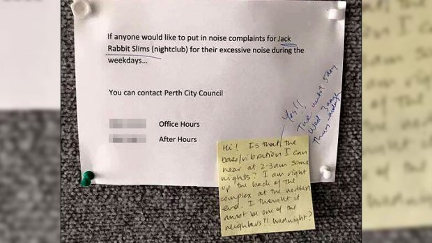 The 'note' that started a feud between a Perth DJ and inner-city residents
