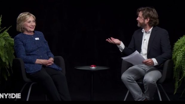 Hillary Clinton and Zach Galifianakis on Between Two Ferns.