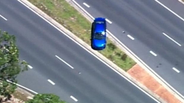 Two men were eventually arrested after NSW Police stopped the car on the M1 just south of the Queensland border.