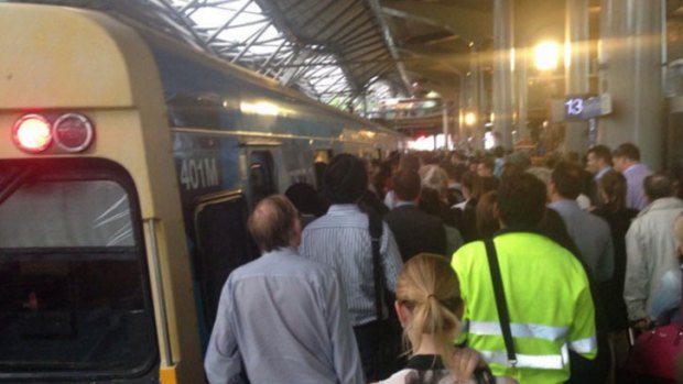 Thousands of commuters were stranded on overcrowded platforms on Wednesday night.