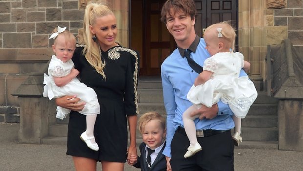 Annie Nolan with partner Liam Picken, their son Malachy, and daughters Delphine and Cheska.
