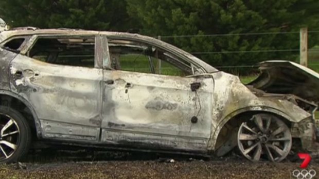 The woman's burnt out car was found on the other side of Geelong.