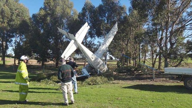 The light aircraft ran into trouble on Sunday afternoon.