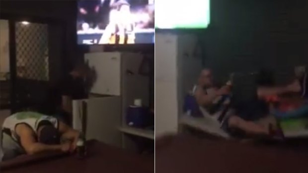 From not being able to watch to leaping aboard a table - this  celebration had to be seen to be believed!