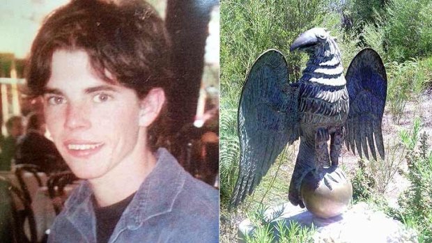 Jesse Pember died in a car crash 1999. On the right is the headstone in question.