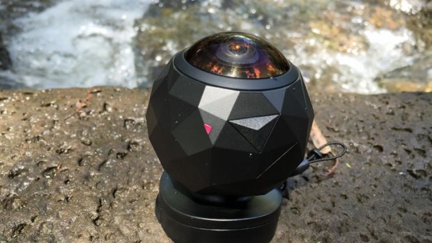 The GoPro-style 360fly action camera lets you look over your shoulder.